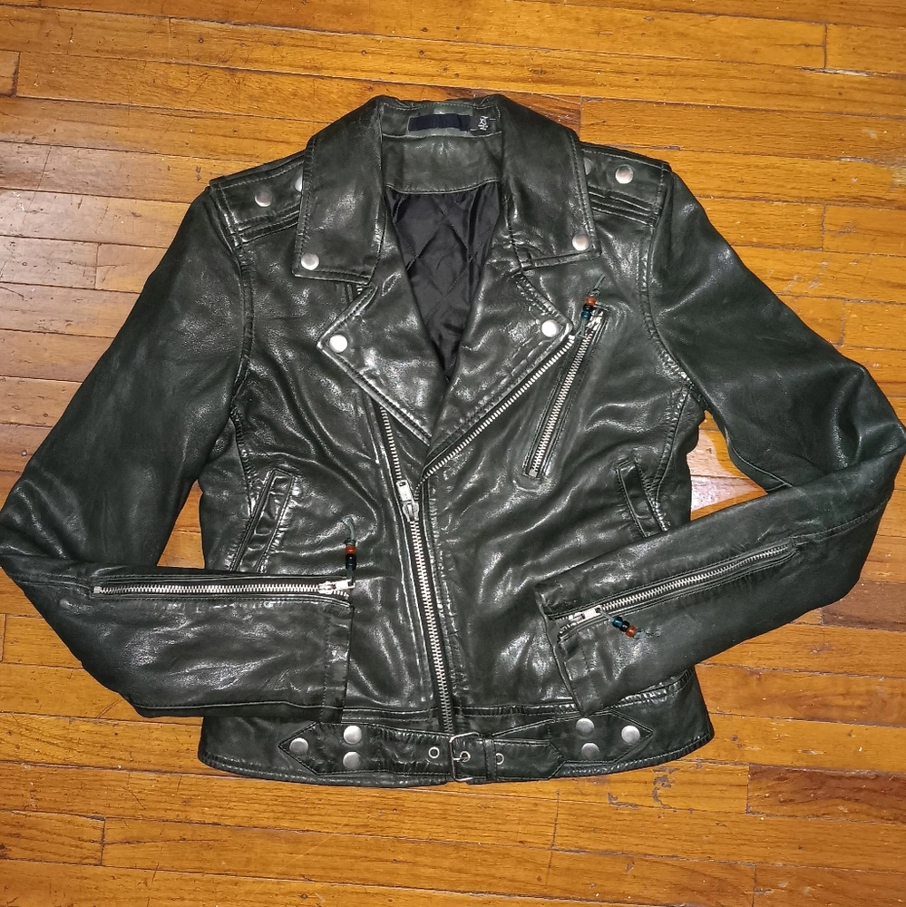 BLK DNM leather motorcycle jacket
